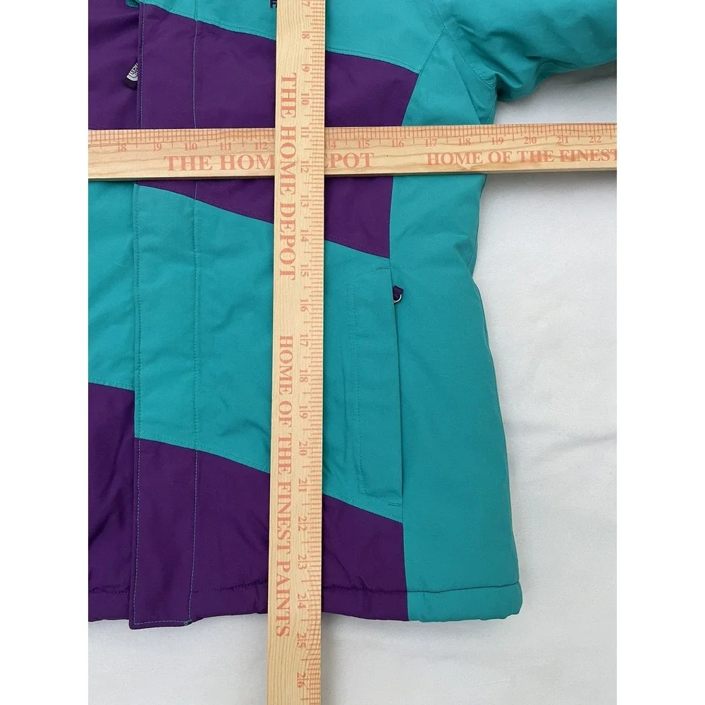 The North Face Girls Hyvent Jacket Large (14/16) Teal / Purple Waterproof Hiking